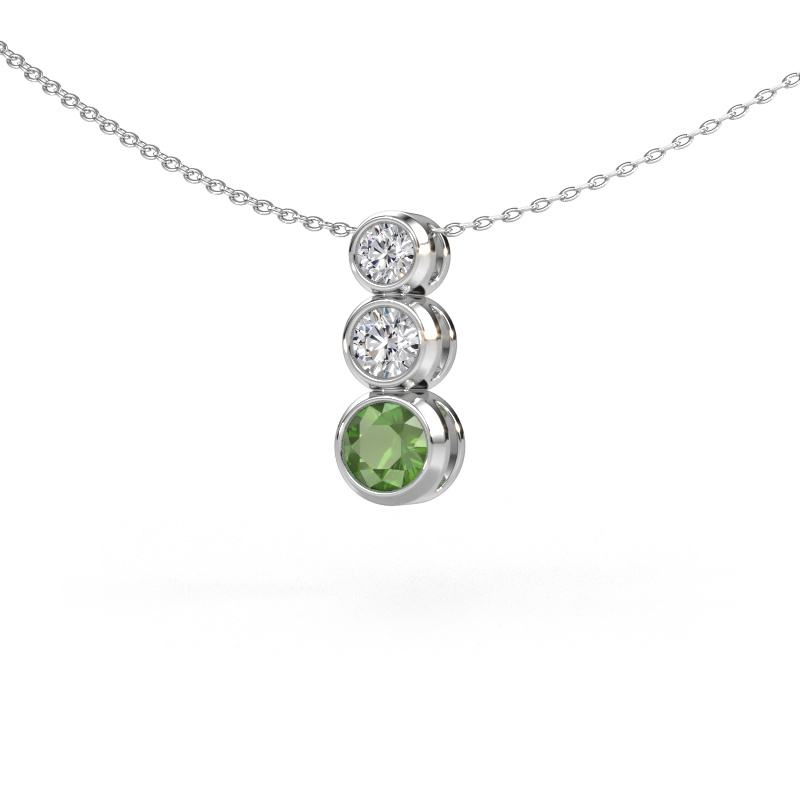 Bild von Anhänger Linda 950 Platin Turmalin grün 5 mm