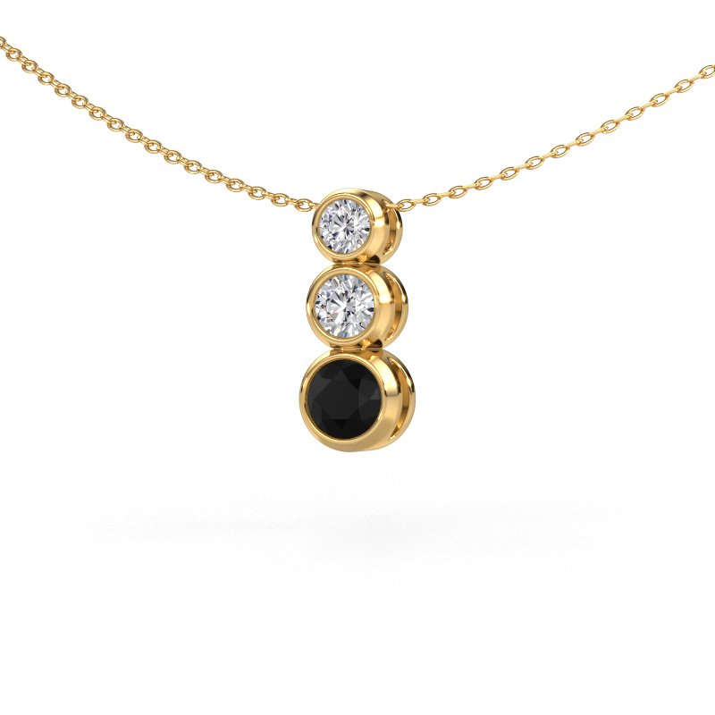 Image of Pendant Linda 585 gold Black diamond 1.00 crt