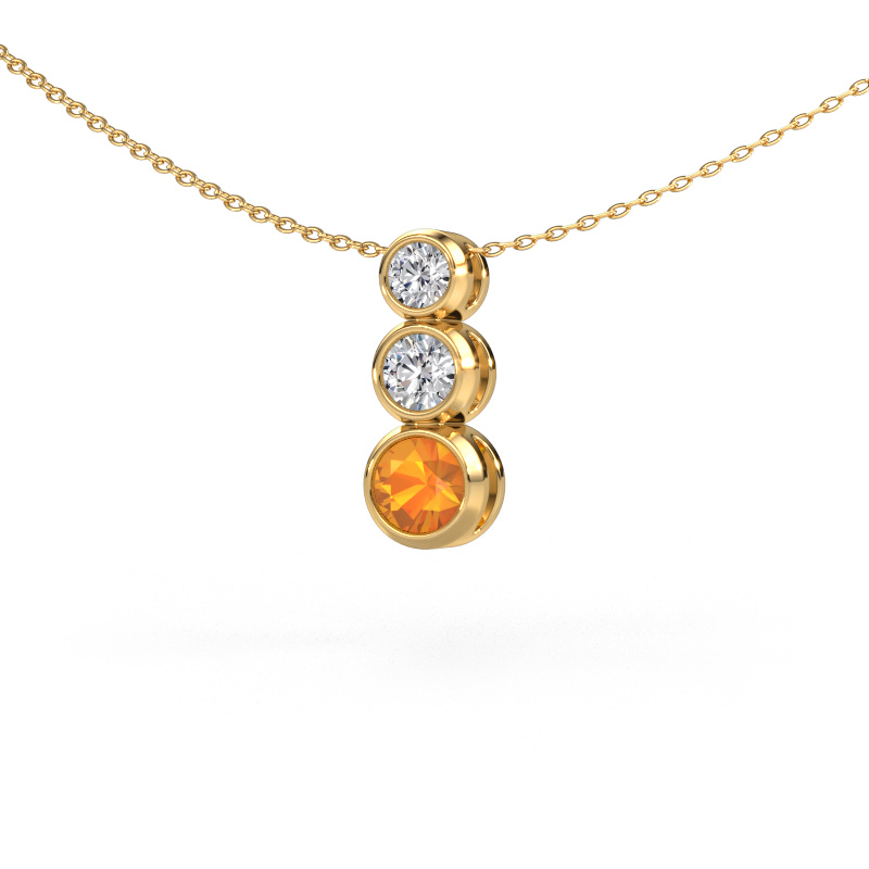 Image of Pendant Linda 585 gold Citrin 5 mm