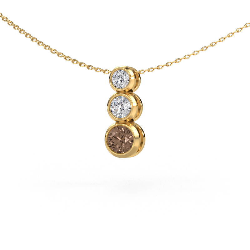 Afbeelding van Hanger Linda 585 goud Bruine diamant 0.90 crt