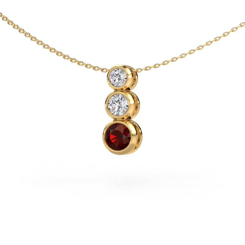 Image of Pendant Linda 585 gold Garnet 5 mm
