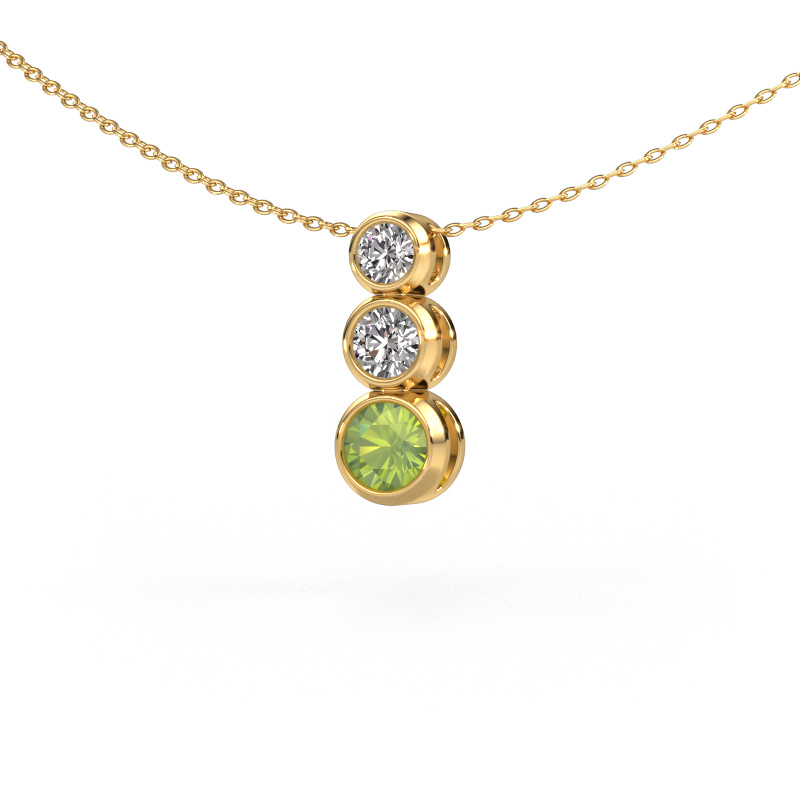 Image of Pendant Linda 585 gold Peridot 5 mm