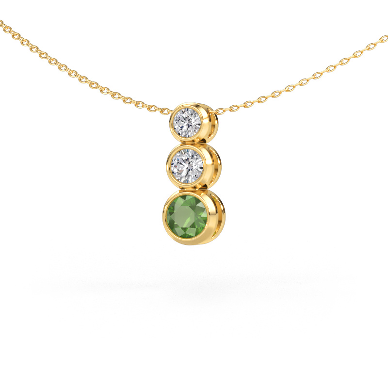 Bild von Anhänger Linda 585 Gold Turmalin grün 5 mm