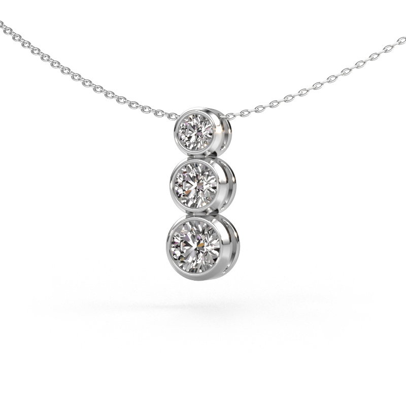 Afbeelding van Hanger Linda 585 witgoud Diamant 1.45 crt