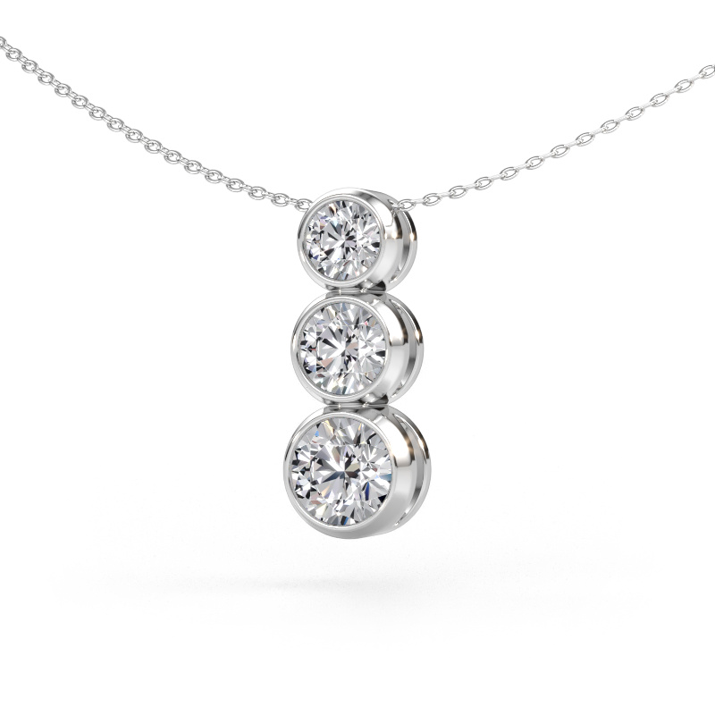 Image de Pendentif Linda 950 platine Diamant synthétique 2.45 crt