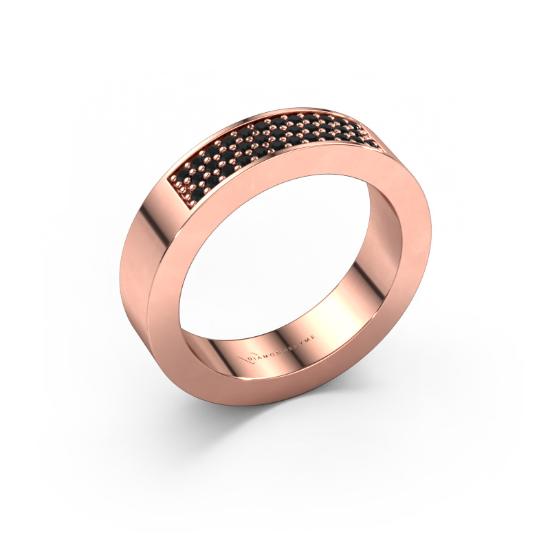 Image of Ring Lindsey 1 585 rose gold Black diamond 0.28 crt