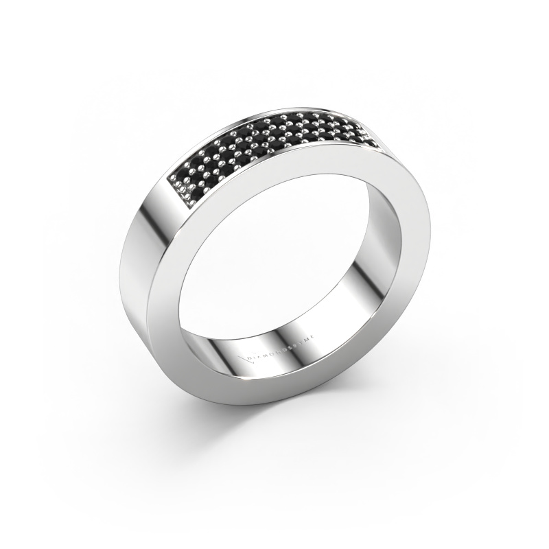 Image of Ring Lindsey 1 585 white gold Black diamond 0.28 crt