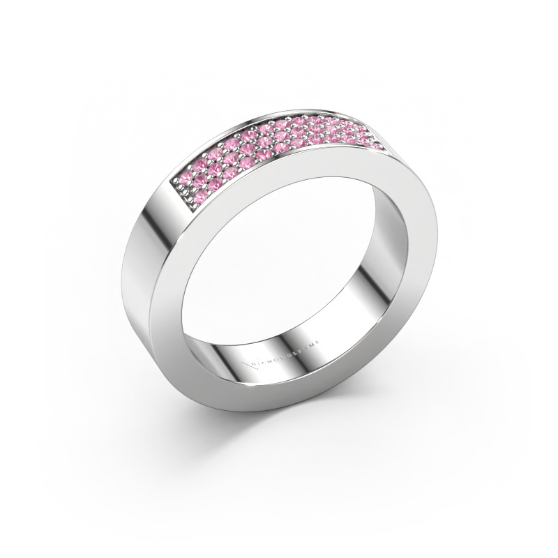 Afbeelding van Ring Lindsey 1 585 witgoud Roze saffier 1.1 mm