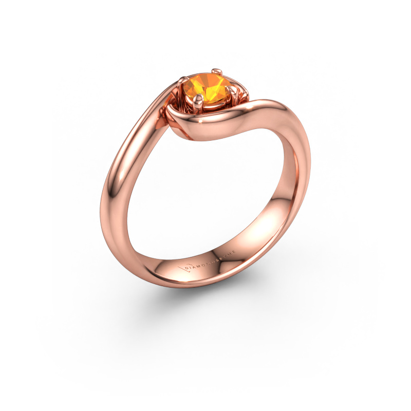 Immagine di Anello di fidanzamento Linn 585 oro rosa Citrino 4.2 mm