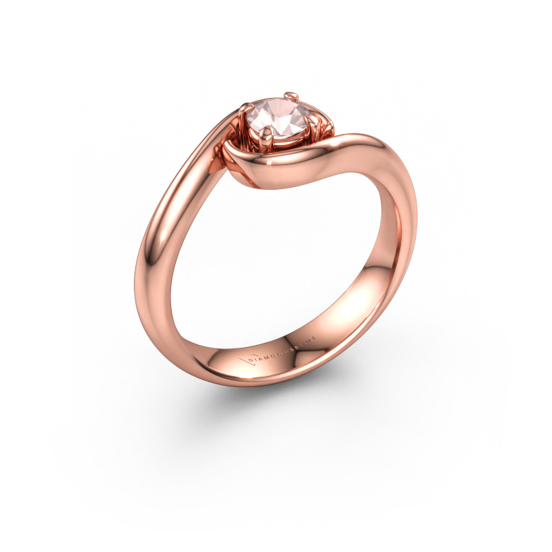 Immagine di Anello di fidanzamento Linn 585 oro rosa Morganite champagne 4.2 mm