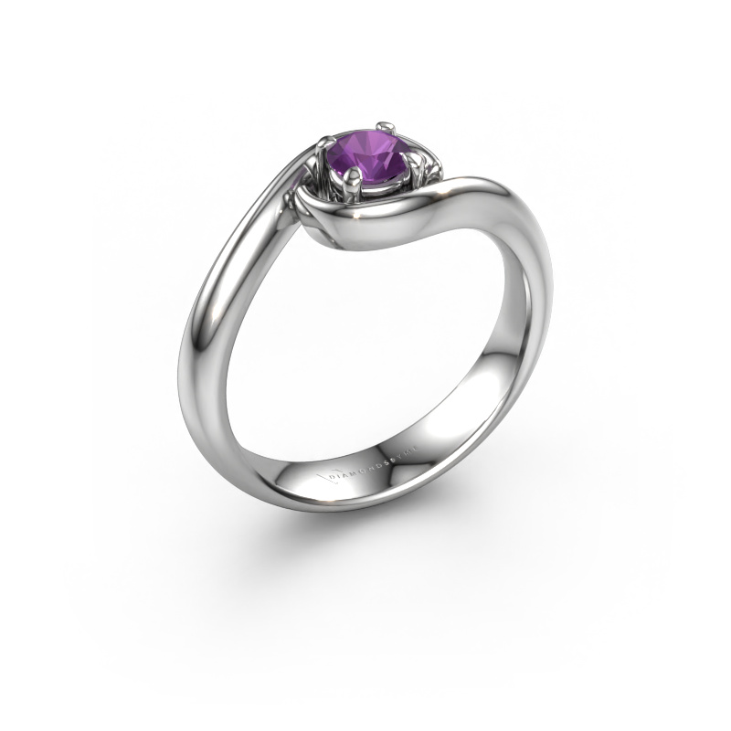 Bild von Verlobungsring Linn 585 Weißgold Amethyst 4.2 mm