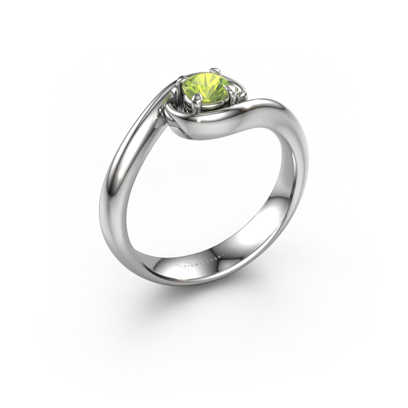 Image of Engagement ring Linn 950 platinum Peridot 4.2 mm