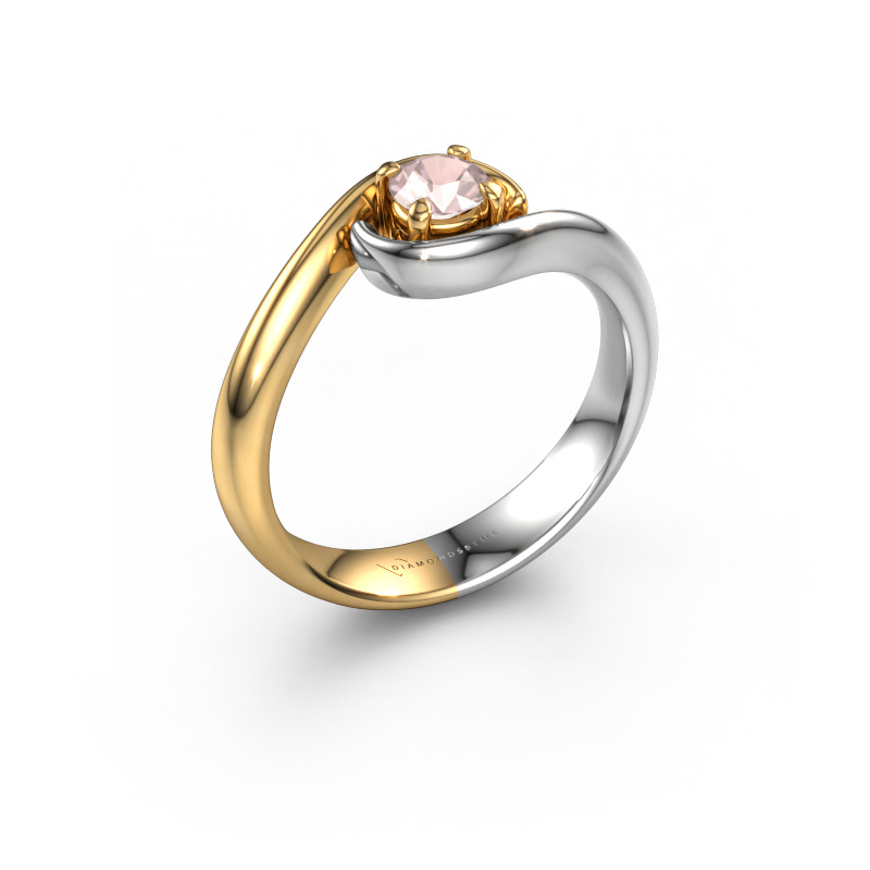 Image of Engagement ring Linn 585 gold Morganite champagne 4.2 mm