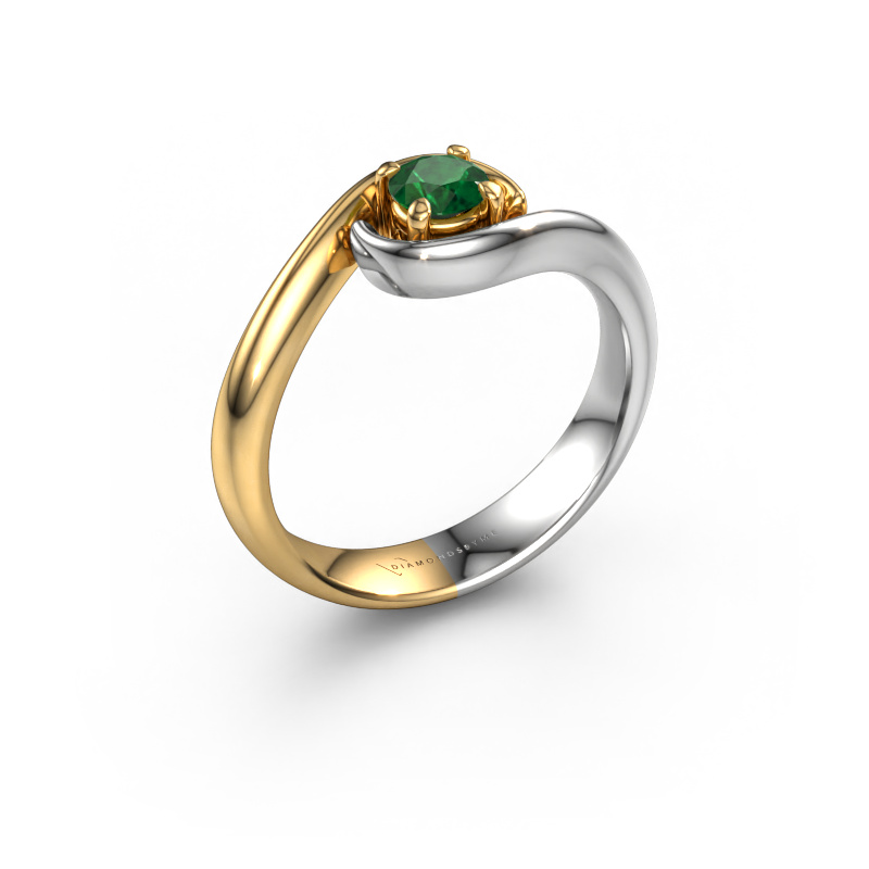 Image of Engagement ring Linn 585 gold Emerald 4.2 mm