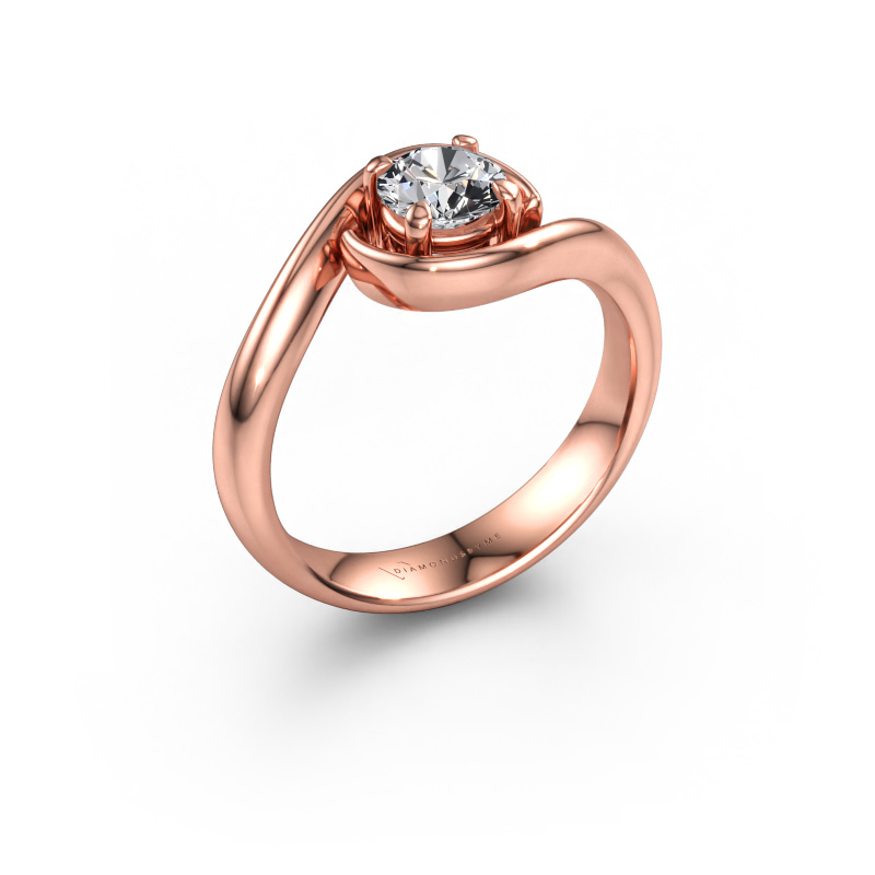 Bild av Förlovningsring Linn 585 roséguld Labbodlad diamant 0.60 crt