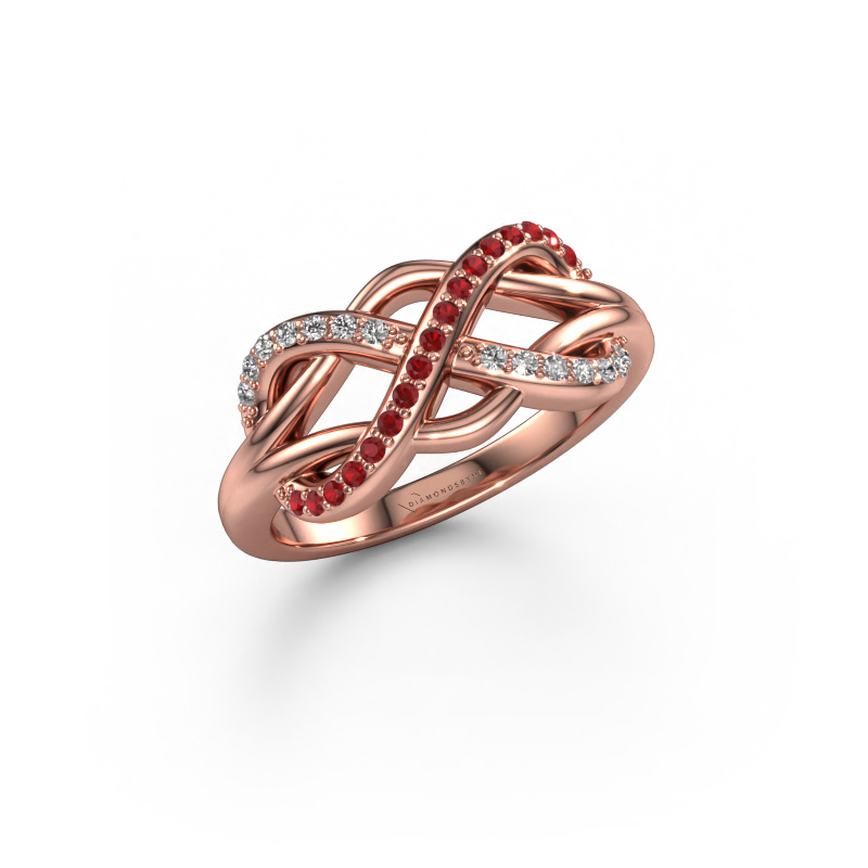 Image of Ring Lizan 585 rose gold Ruby 1.1 mm