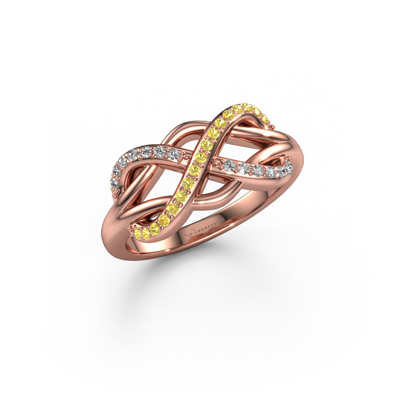 Bild von Ring Lizan 585 Roségold Gelb Saphir 1.1 mm
