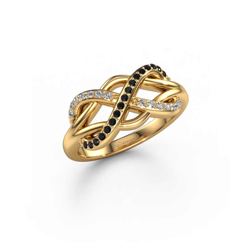 Image of Ring Lizan 585 gold Black diamond 0.229 crt