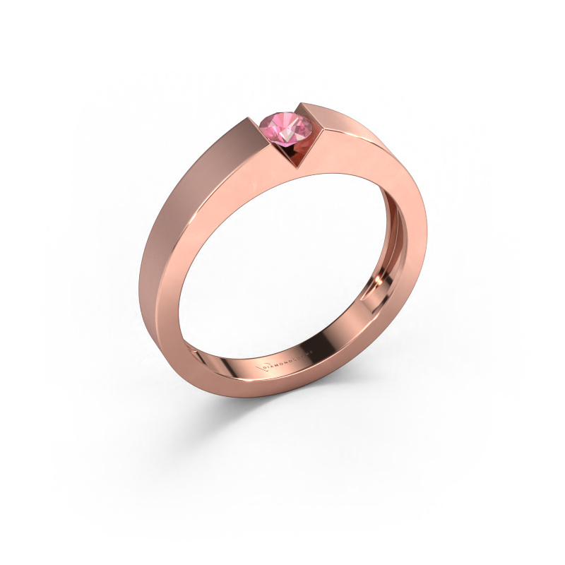 Image de Bague de fiançailles Lizzy 1 585 or rose Rose tourmaline 3.7 mm