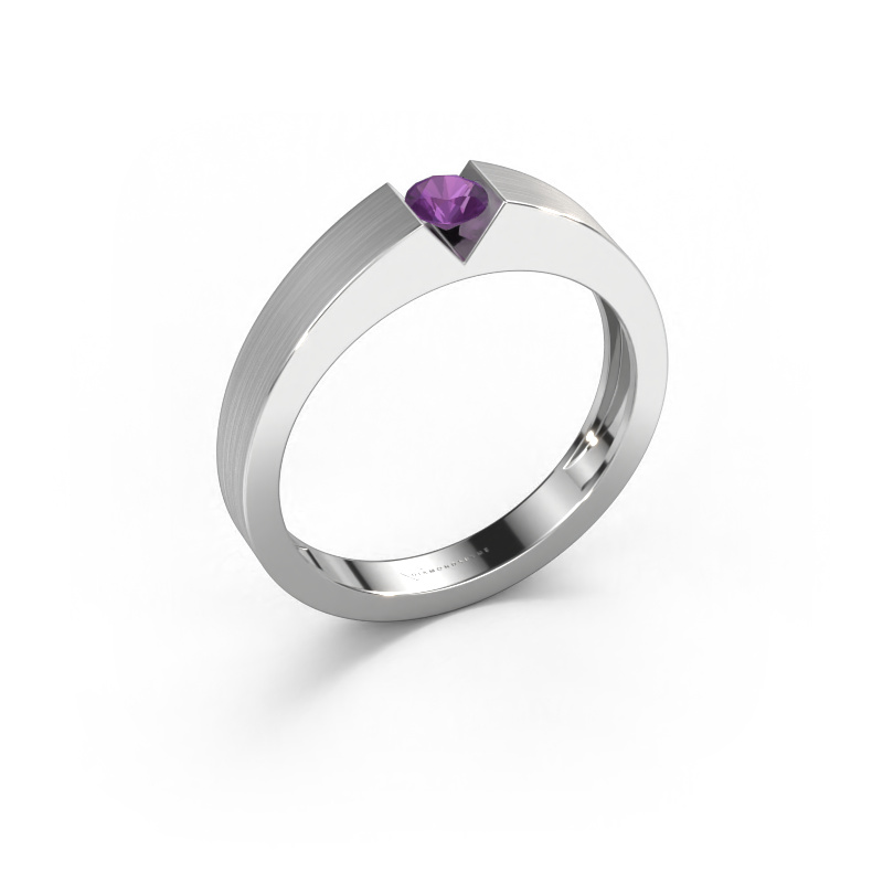 Image of Engagement ring Lizzy 1 585 white gold Amethyst 3.7 mm