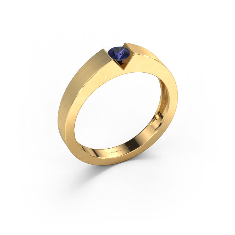 Bild von Verlobungsring Lizzy 1 585 Gold Saphir 3.7 mm