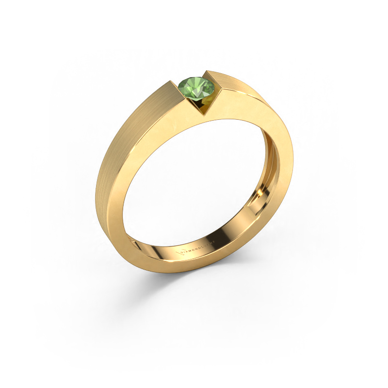Bild von Verlobungsring Lizzy 1 585 Gold Turmalin grün 3.7 mm