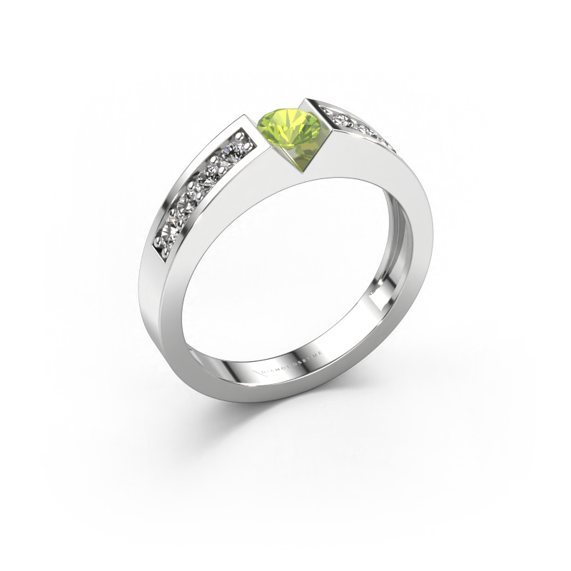 Bild von Verlobungsring Lizzy 2 585 Weißgold Peridot 4.2 mm