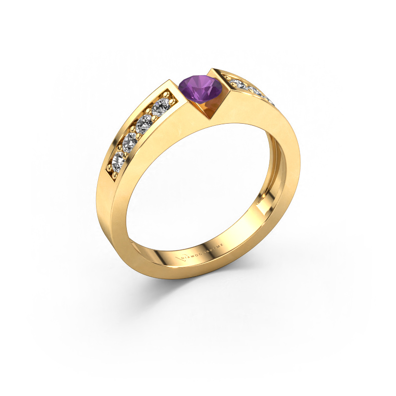 Bild von Verlobungsring Lizzy 2 585 Gold Amethyst 4.2 mm
