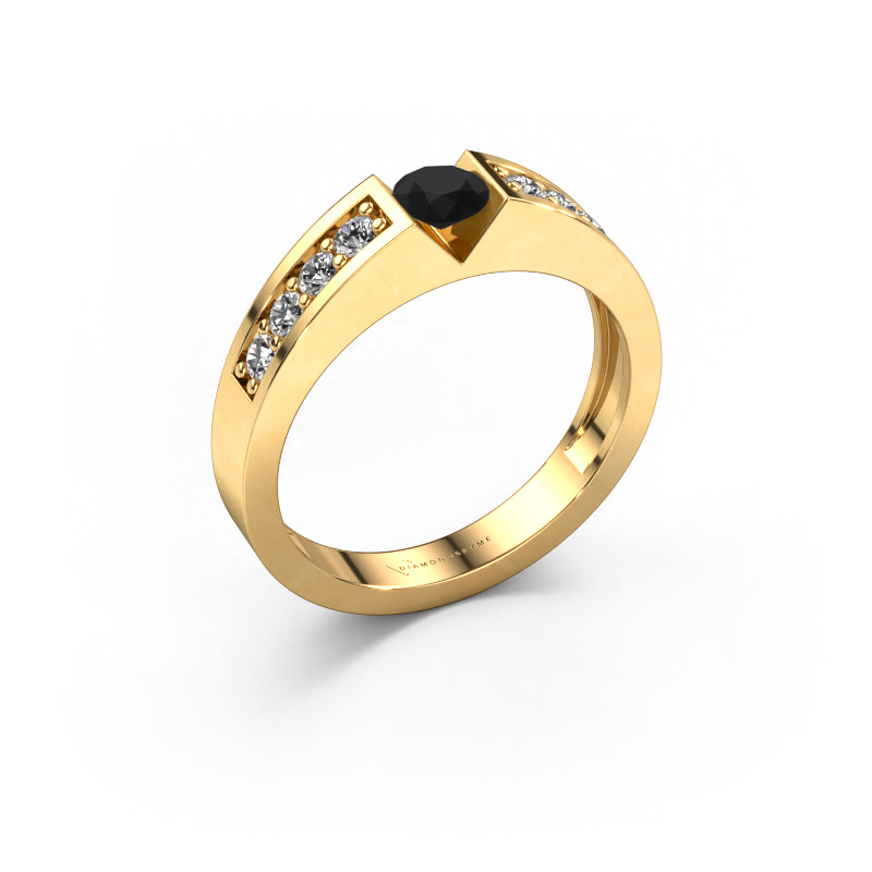 Bild von Verlobungsring Lizzy 2 585 Gold Schwarz Diamant 0.60 crt