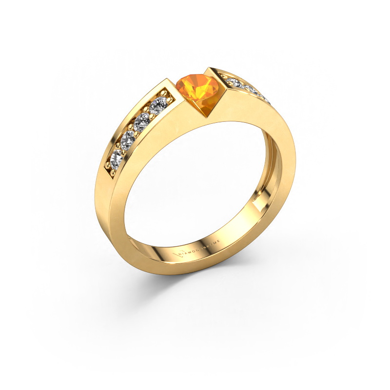 Image of Engagement ring Lizzy 2 585 gold Citrin 4.2 mm