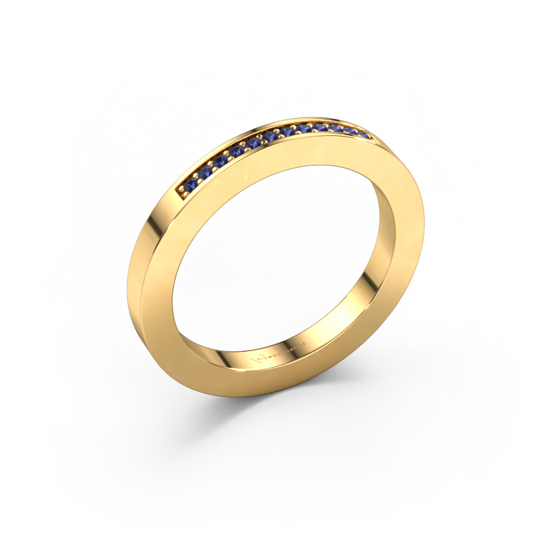 Image of Stackable ring Loes 1 585 gold Sapphire 1.1 mm