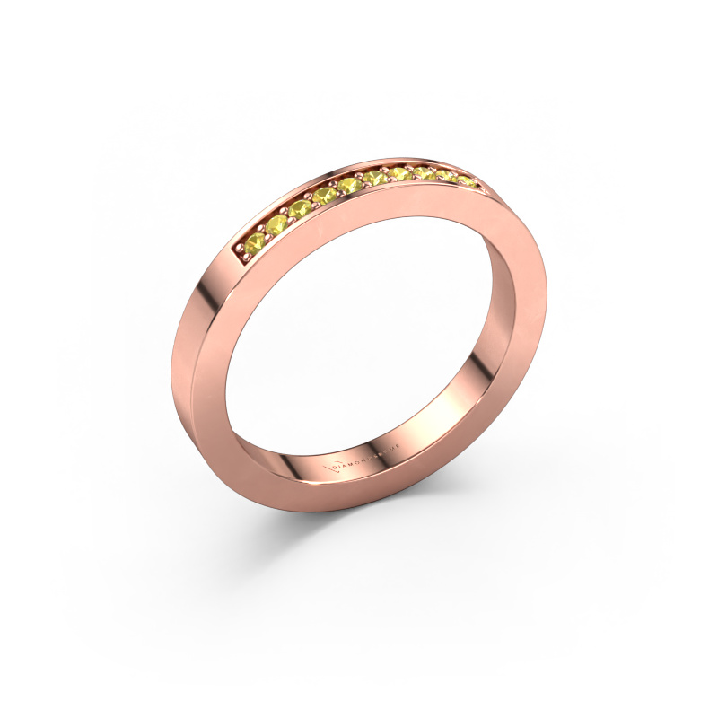 Image de Bague superposable Loes 3 585 or rose Saphir jaune 1.3 mm