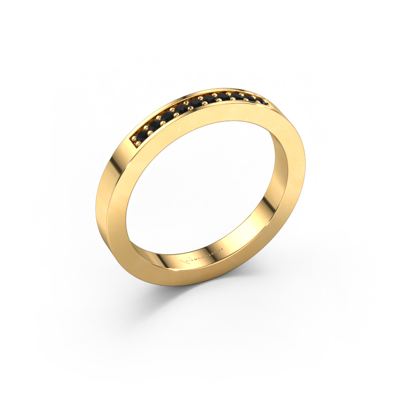Bild von Vorsteckring Loes 3 585 Gold Schwarz Diamant 0.12 crt