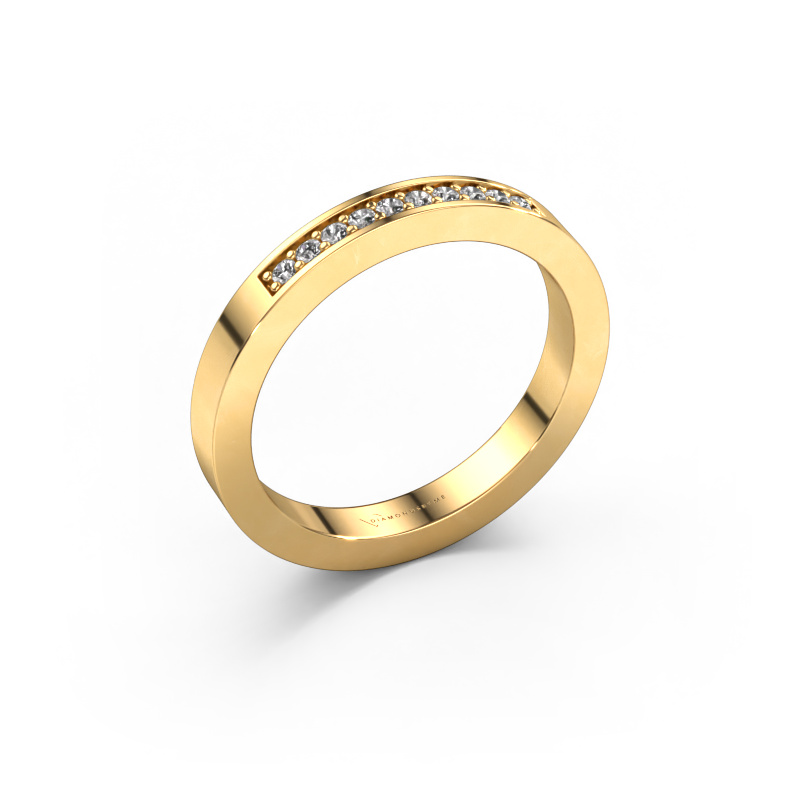 Image of Stackable ring Loes 3 585 gold Lab grown diamond 0.10 crt