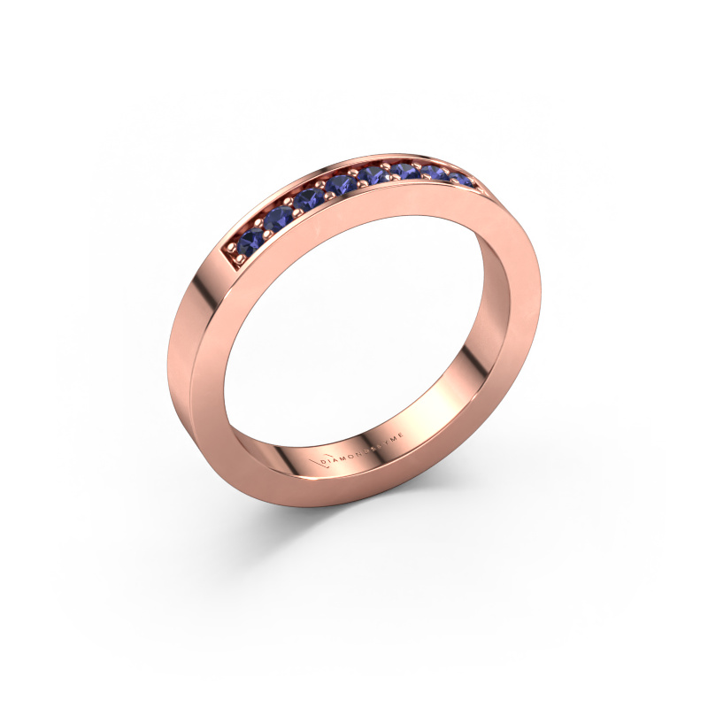 Image of Stackable ring Loes 5 585 rose gold Sapphire 1.7 mm