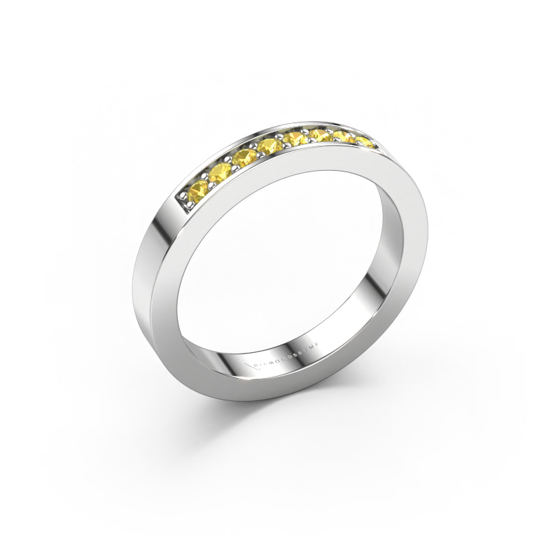 Image de Bague superposable Loes 5 585 or blanc Saphir jaune 1.7 mm