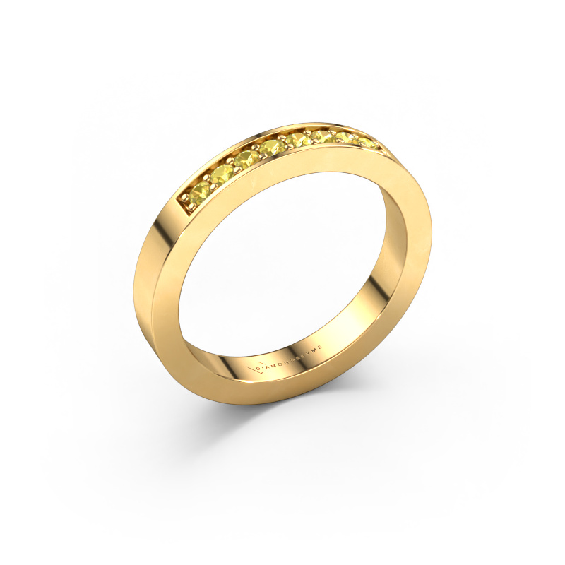 Image of Stackable ring Loes 5 585 gold Yellow sapphire 1.7 mm