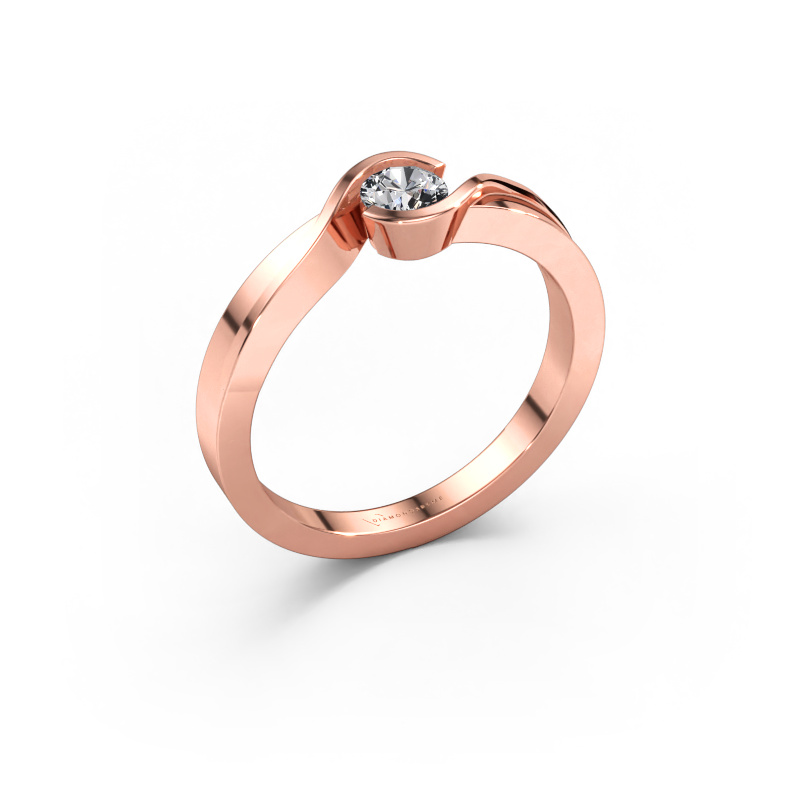 Immagine di Anello Lola 585 oro rosa Diamante lab grown 0.25 crt