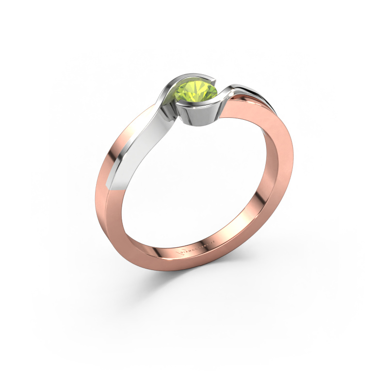 Image of Ring Lola 585 rose gold Peridot 4 mm