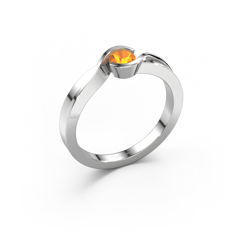 Image of Ring Lola 585 white gold Citrin 4 mm