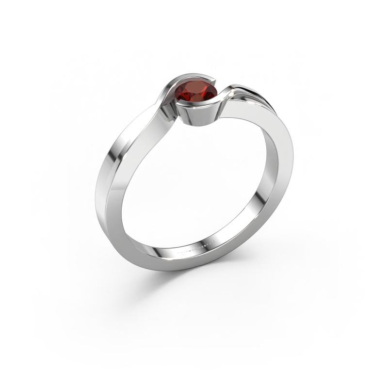 Image of Ring Lola 585 white gold Garnet 4 mm