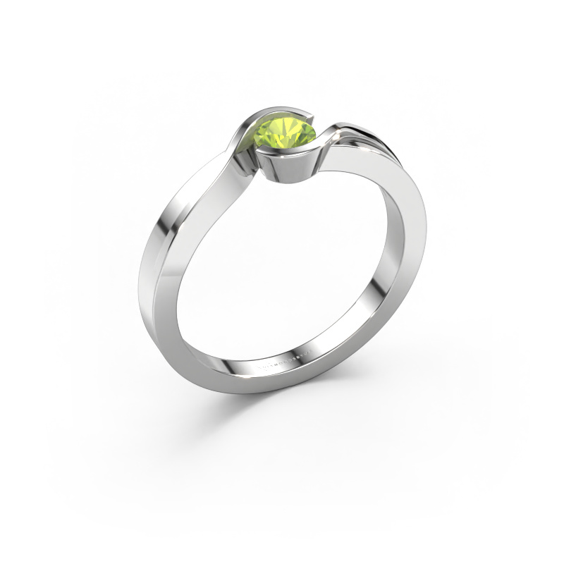 Image of Ring Lola 585 white gold Peridot 4 mm