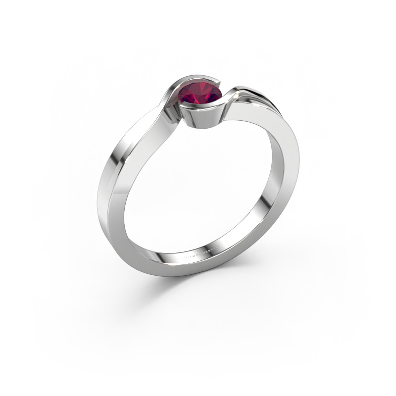 Image of Ring Lola 585 white gold Rhodolite 4 mm