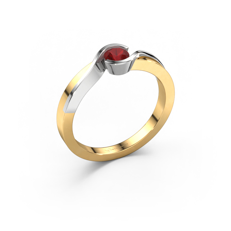 Image of Ring Lola 585 gold Ruby 4 mm