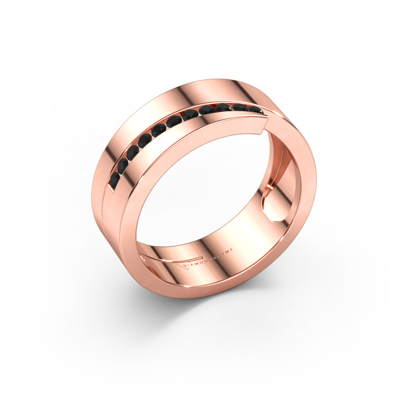 Immagine di Anello Loma 585 oro rosa Diamante nero 0.198 crt