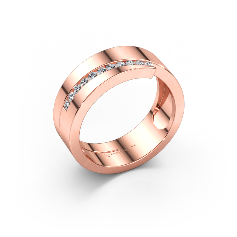 Immagine di Anello Loma 585 oro rosa Zirconia cubica 1.5 mm