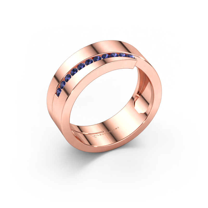 Immagine di Anello Loma 585 oro rosa Zaffiro 1.5 mm