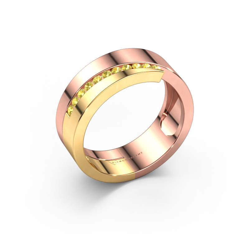 Bild von Ring Loma 585 Roségold Gelb Saphir 1.5 mm