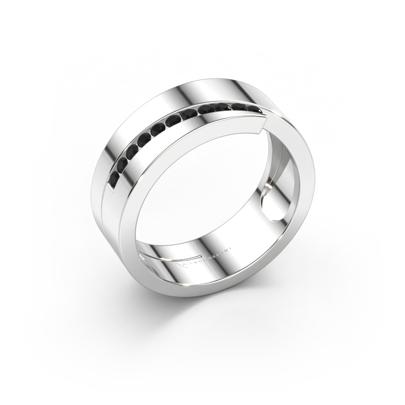 Bild av Ring Loma 585 vitt guld Svart diamant 0.198 crt