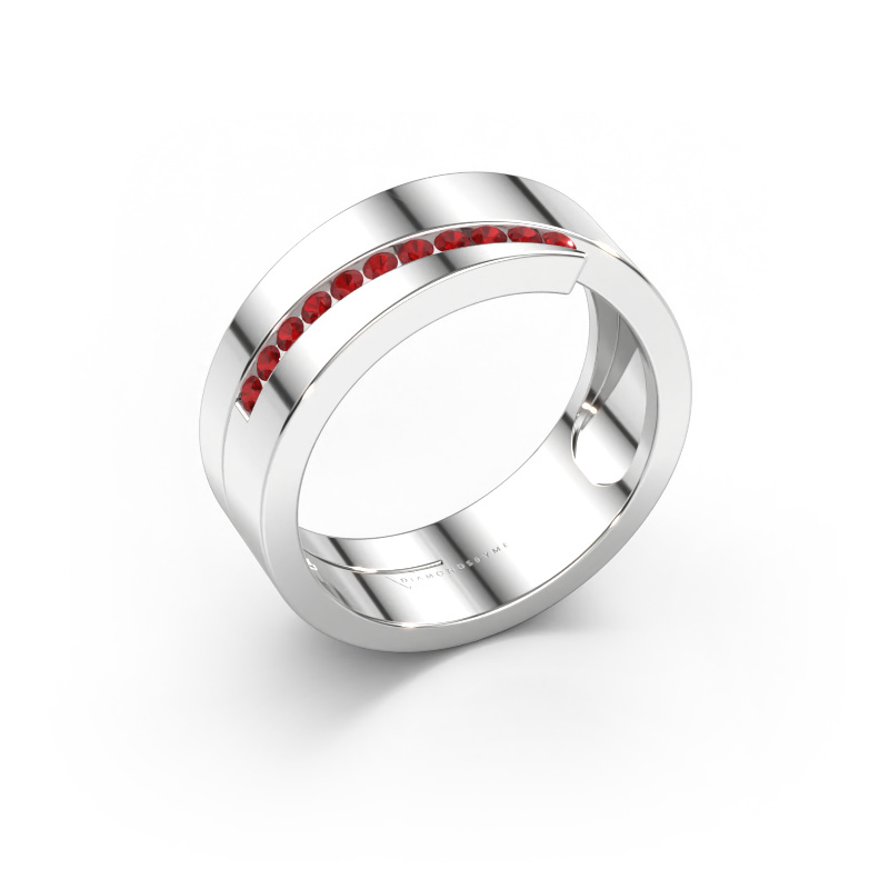 Bild av Ring Loma 585 vitt guld Rubin 1.5 mm